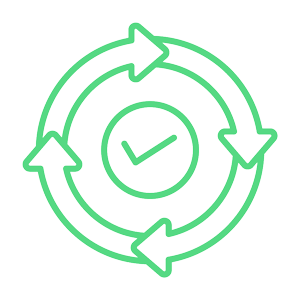 Icône de ligne verte représentant une main donnant de l'argent à une autre main, représentant un paiement, une transaction ou un échange financier.
